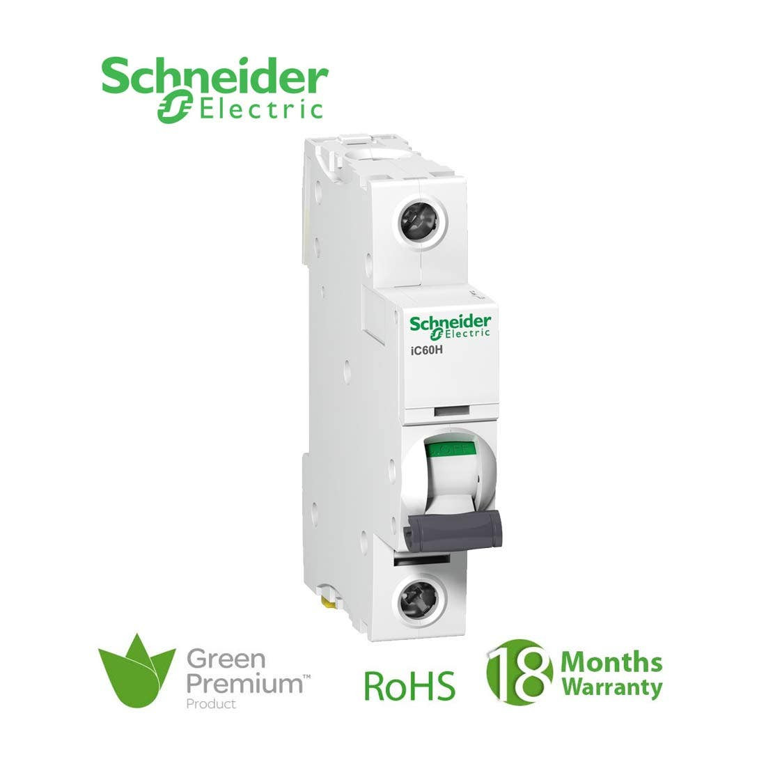 SCHNEIDER - MCB Breaker, Acti9 iC60H, 1P, 40A, C curve 