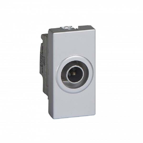 LEGRAND - TV Star Socket Arteor, Single, Male _x009d_Ø9.5mm, 1 Module, Aluminium