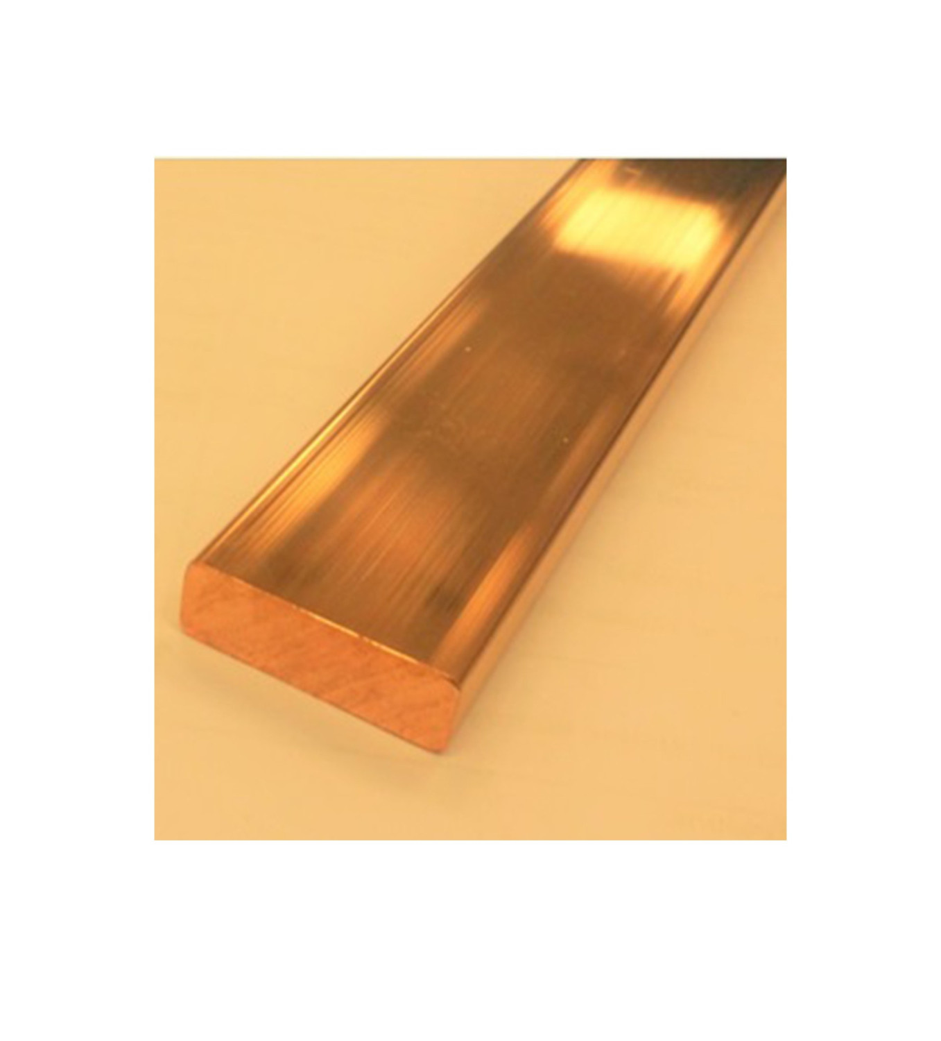 BAHRA BUSBAR - Copper Bar, 100x10mm, 5.5 Meters Length, Rounded Corners