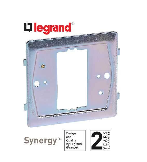 LEGRAND - Yoke Synergy, for 1 Grid Module, 1 Gang, for White, St. Steel, Satin Brass
