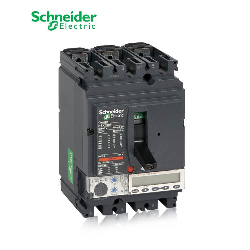SCHNEIDER - MCCB Breaker, ComPact NSX160H, 3P 3d, 70kA at 415 VAC, MicroLogic 5.2A Trip Unit 160A
