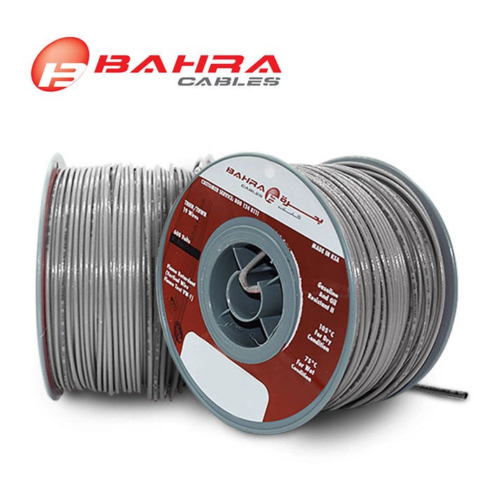 بحرة - سلك كهربائي نحاس - المواصفات الأمريكية - THHN - مقاس 8 AWG - رمادي - 600 فولت - 152.44 متر
