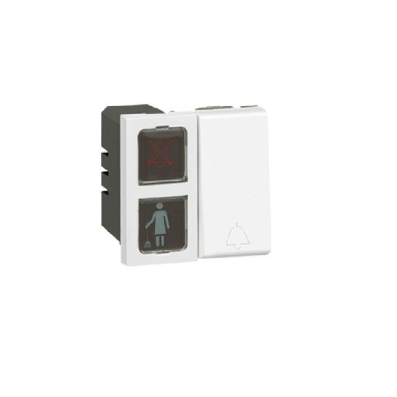 LEGRAND - Hotel Bedroom Indicator Mosaic, with Status Lamp and Bell Push, 2 Modules, White