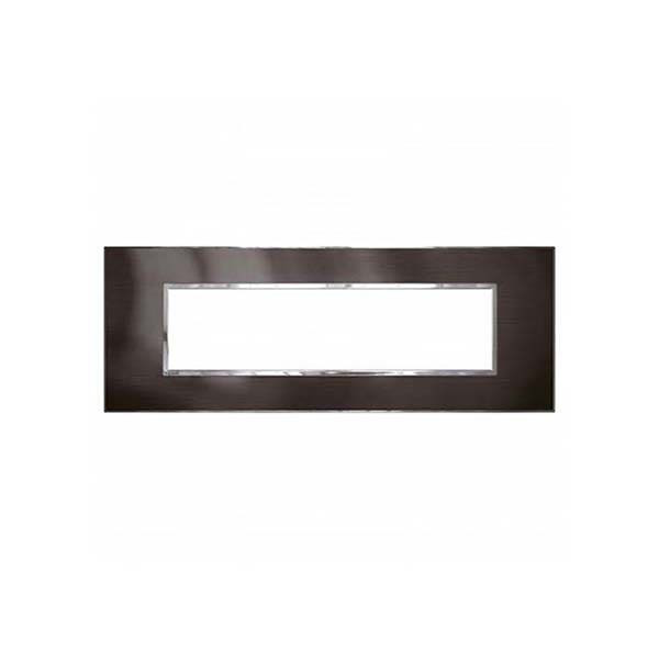 LEGRAND - Plate Arteor, BS, Square, 8 Modules, Brushed Metal Black