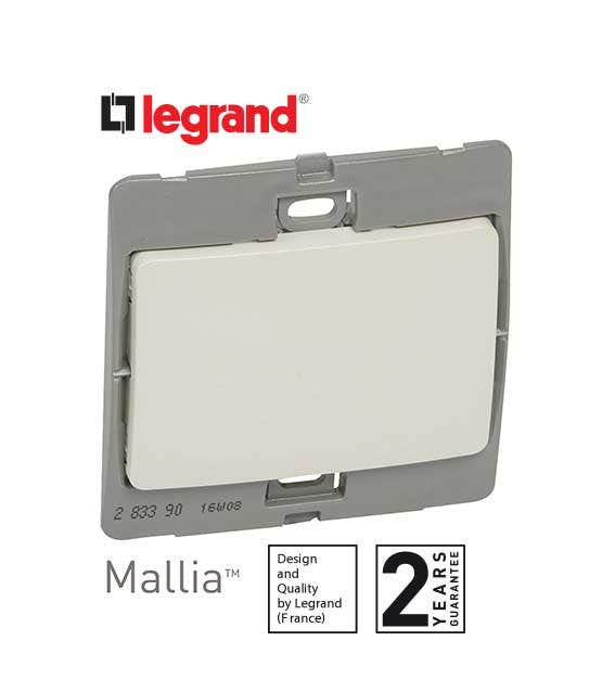 DISCONTINUED LEGRAND - Blanking Plate Mallia, 1 Gang, Pearl