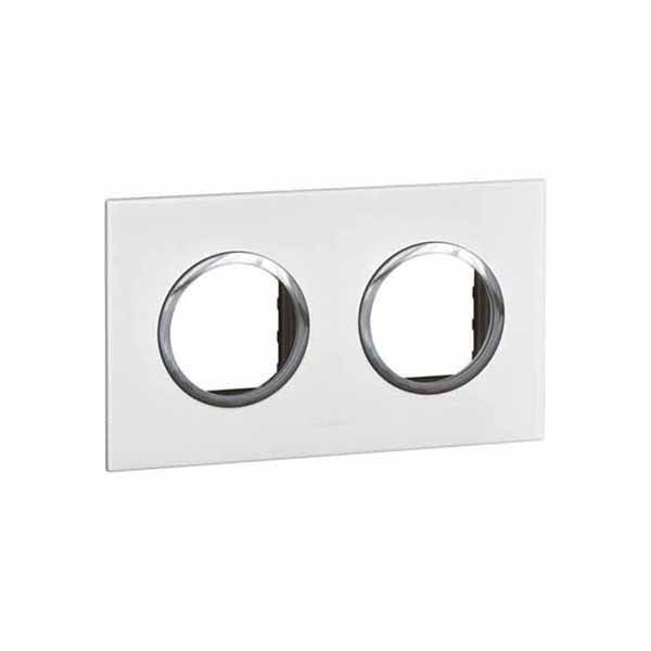 LEGRAND - Plate Arteor, French/German, Round, 2x2 Modules, White
