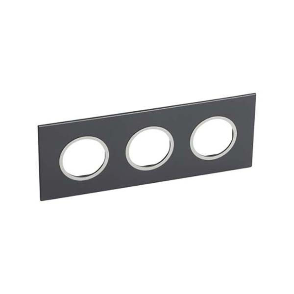 LEGRAND - Plate Arteor, French/German, Round, 3x2 Modules, Graphite