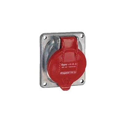 LEGRAND - Panel Mounting Socket Inclined Outlet Hypra-IP44 -380/415 V~, 32 A, 3P+E, Metal