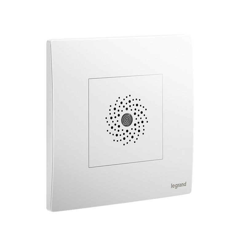 LEGRAND - Sound Light Detector Mallia Senses, without Neutral, 1 Gang, 200W, Matt White