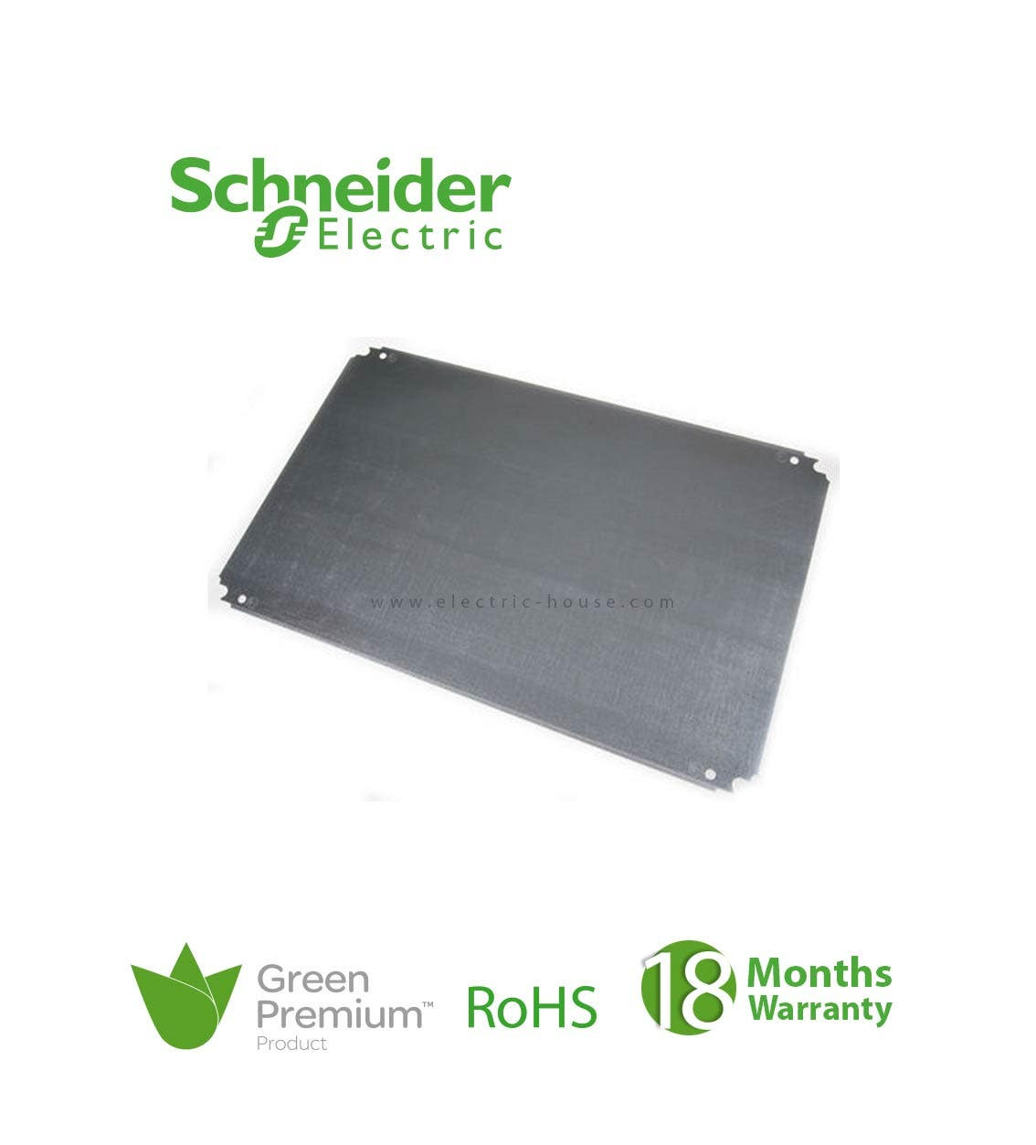 SCHNEIDER - Plain Mounting Plate H300 x w250mm Made Of Galvanised Sheet Steel