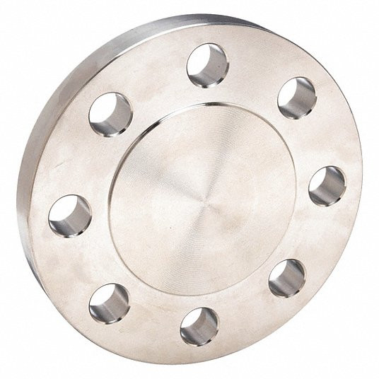 Pipe Flange, Blind Flange, 304/304L Stainless Steel, 2Inch Pipe Size, 6 1/2Inch Flange Outside Dia