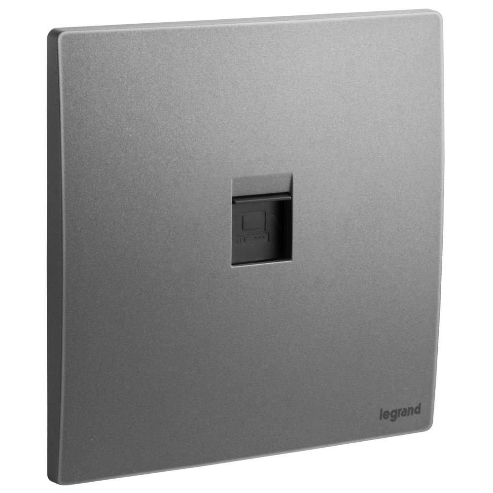Legrand - Malia Data Plug - RJ 45 - CAT 6 - Dark Silver