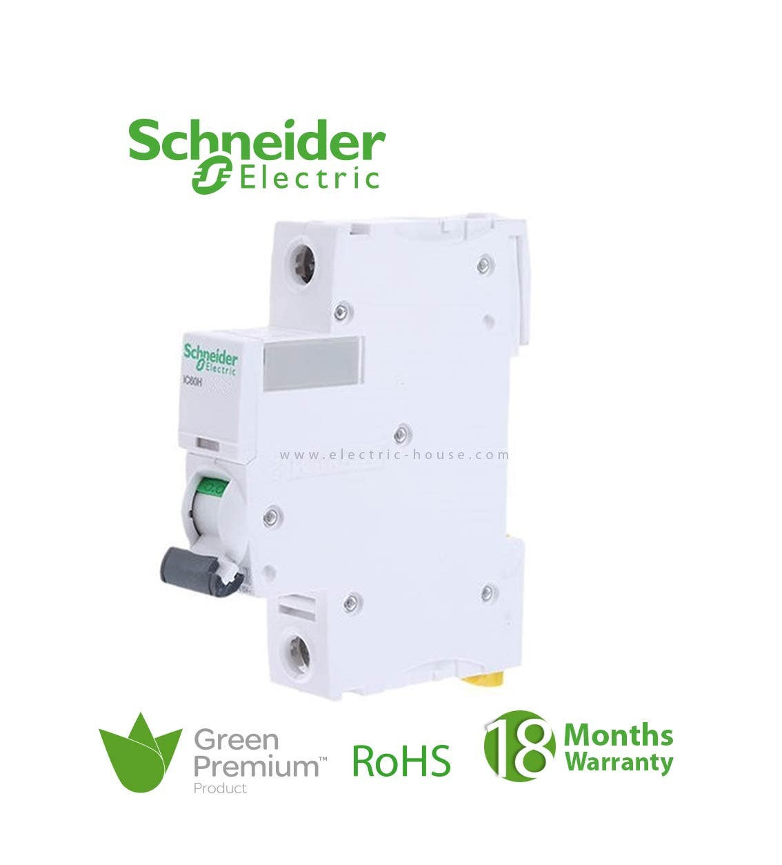 SCHNEIDER - MCB Breaker, Acti9 iC60H, 1P, 20A, C curve 