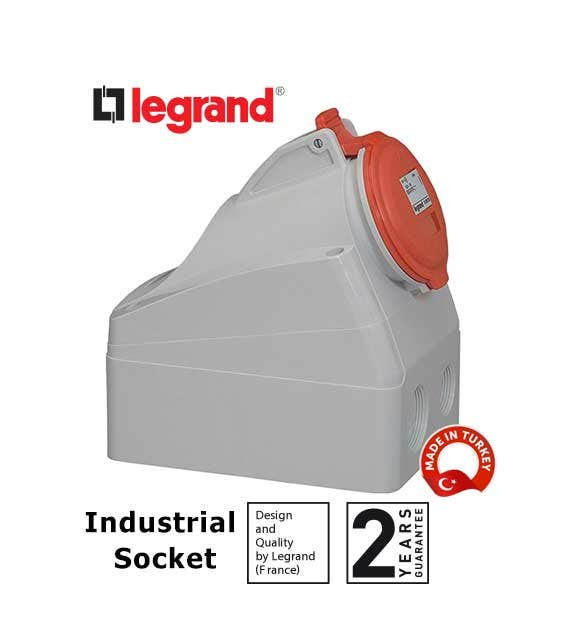 LEGRAND - Surface Mounting Socket P17, IP44, 380/415 V~, 16 A, 3P+N+E