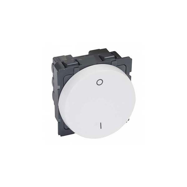 LEGRAND - Double Pole Switch Arteor, 10A, Round, 2 Modules, White