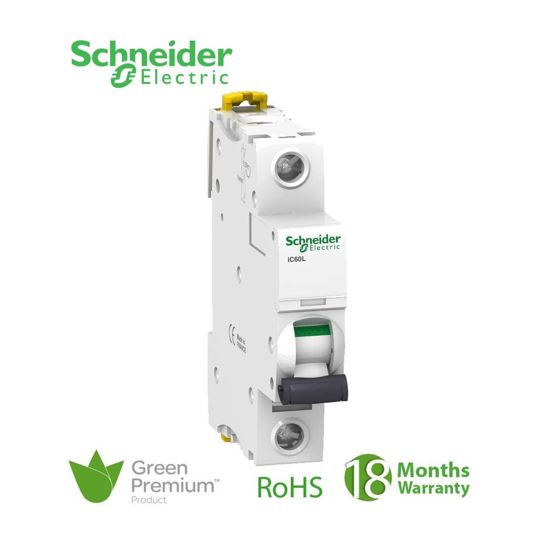 SCHNEIDER - MCB Breaker, Acti9 iC60L, 1P, 63A, C curve