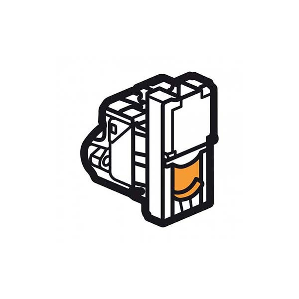 LEGRAND - Data Socket Arteor, RJ45, Cat.6A, STP, 1 Module, Magnesium, Orange Shutter