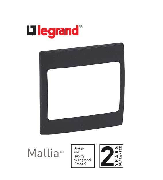 DISCONTINUED LEGRAND - Plate Mallia, 1 Gang, Matt Black