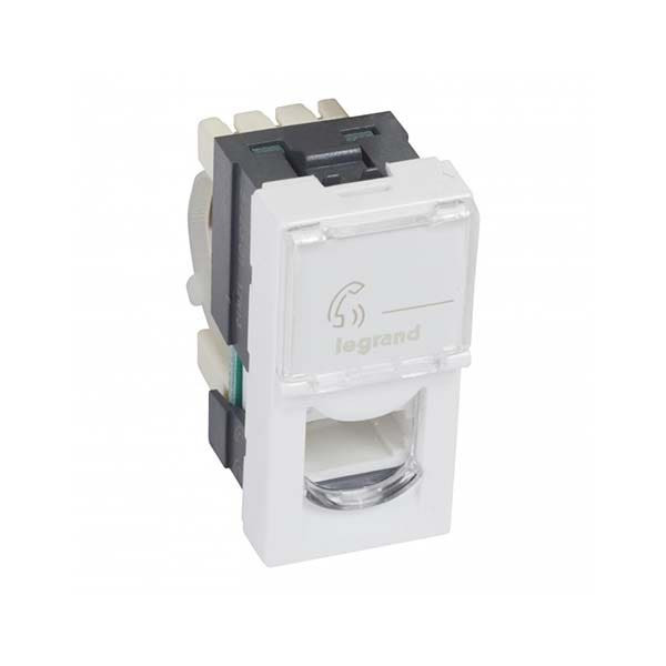 LEGRAND - Telephone Socket Arteor, for British Telecom, Single Secondary, 1 Module, White