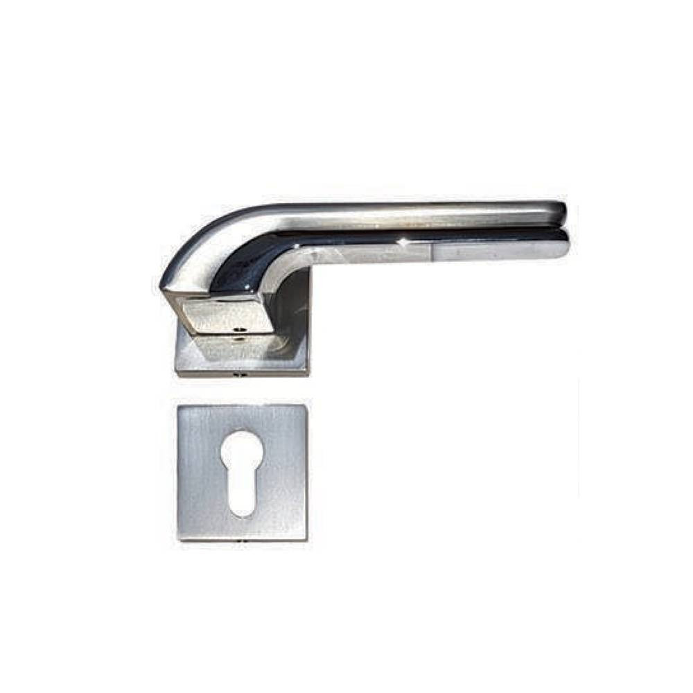 Pink Doorknob Matte Nickel/Chrome Bubble