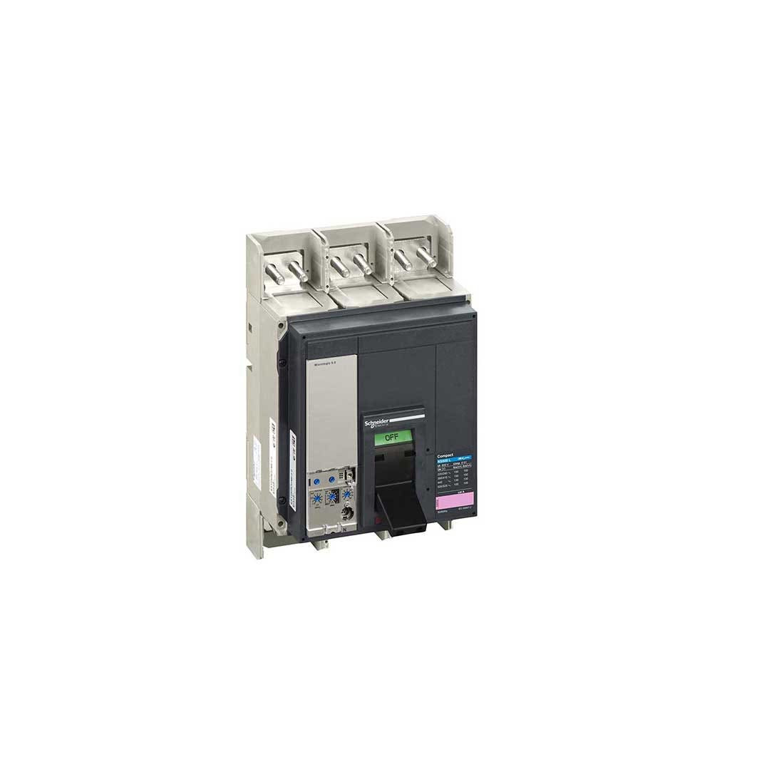 SCHNEIDER - MCCB Breaker, ComPact NS800L, 150 kA at 415 VAC, Micrologic 5.0 Trip Unit, 800 A, Fixed, 3P 3d