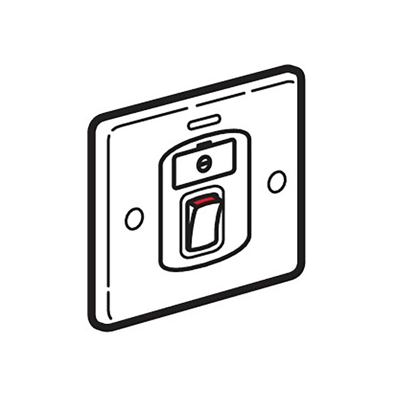 LEGRAND - Double Pole Fused Connection Unit Synergy Authentic, 13A, 250V~ Switched with Blue LED Power Indicator, Polished Stainless Steel