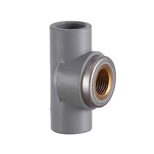 1/2&quot; x 3/4" Brass Internal Thread Divider CPVC - Hot Gray Pressure 80 Gulf
