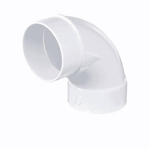 Chanel corner elbow 110 mm - plastic - white