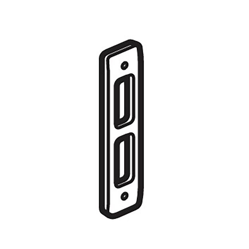 LEGRAND - Front Plate Synergy Authentic, 2 Gang, 2 Grid Module, Architrave, Brushed Stainless Steel