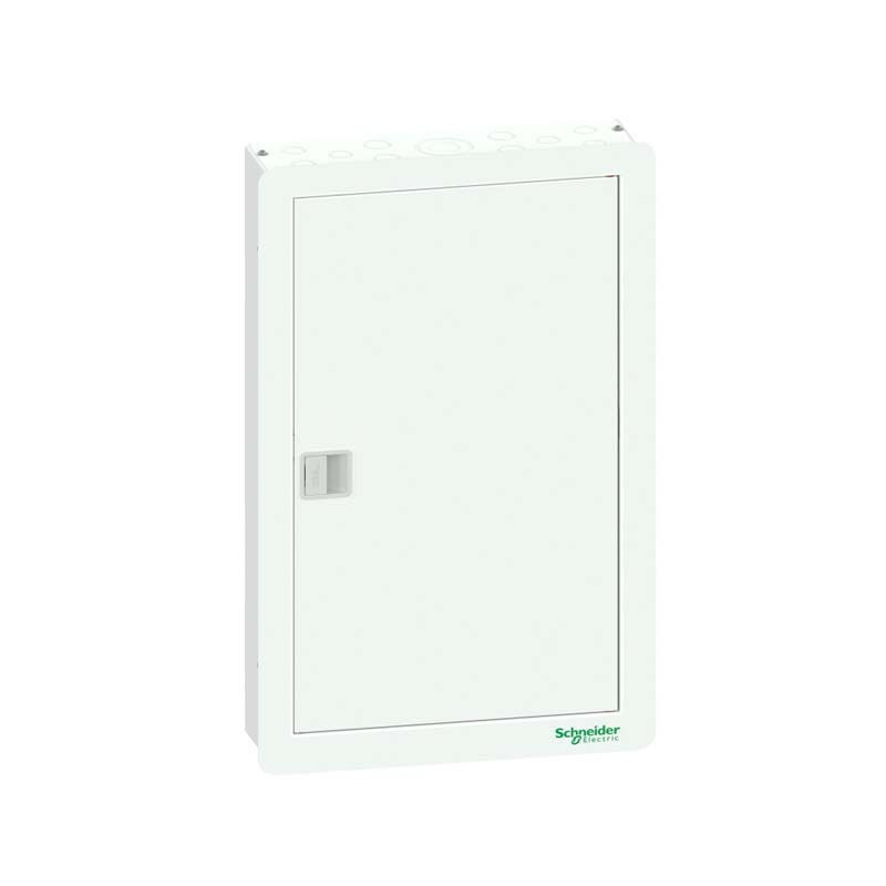 SCHNEIDER - Load Center Acti9 Disbo, 3 Phase, 24 Ways, 100A EasyPact MCCB, Flush, Flat Door