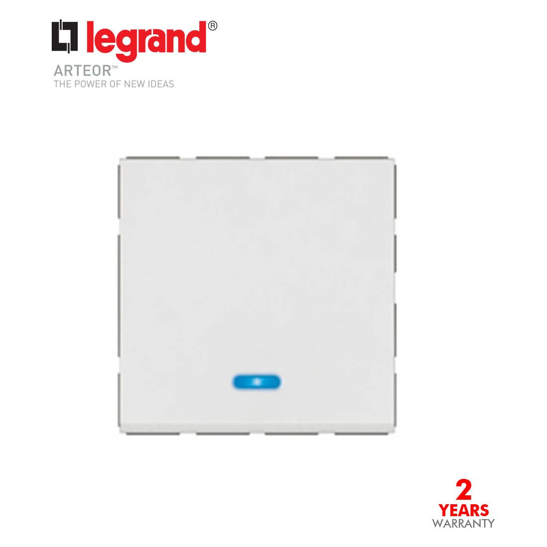 LEGRAND - 2-Way Switch Arteor, 10 AX 250 V~, 2 Modules, White