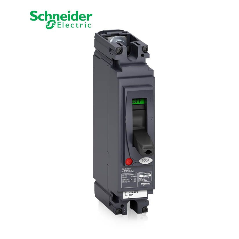 SCHNEIDER - MCCB Breaker, ComPact NSX100M AC/DC, 1P 1d, 40kA at 240 VAC, TMD Trip Unit 16A