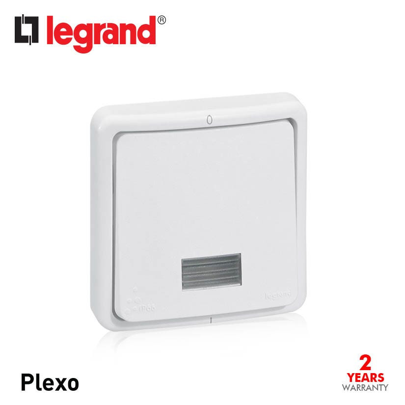 LEGRAND - Switch Plexo 66, 1 Gang, 1 Way Double Pole + Indicator, 20 A 250 V~, Flush Mounting