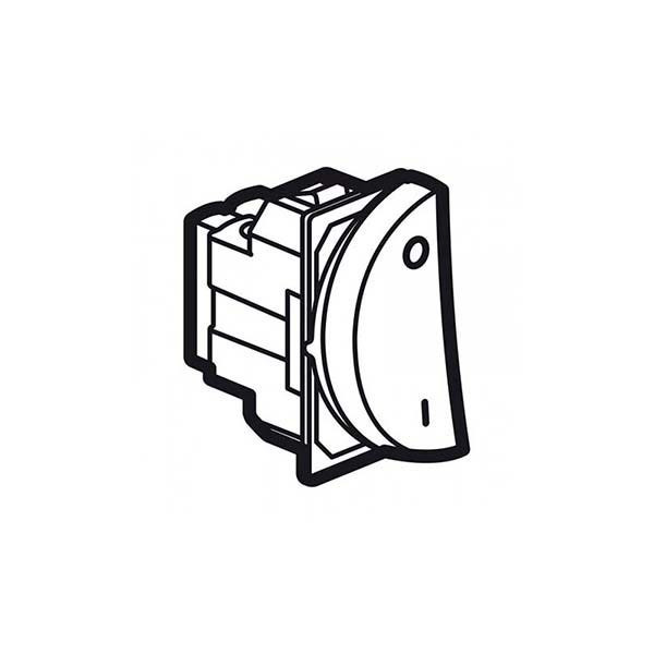LEGRAND - 1-Way Double Pole Switch Arteor, 20A, Round, 1 Left Module, Magnesium
