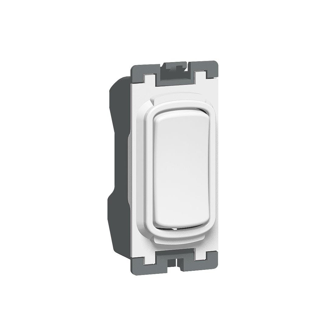 LEGRAND - Switch 20A 250V 1P, 2Way Retractive Centre Off, Grid White 