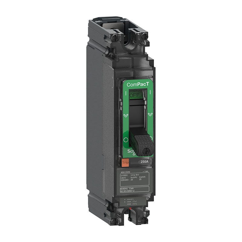 SCHNEIDER - MCCB Breaker, ComPacT NSX100N AC/DC, 25kA at 240VAC, TMD Trip Unit 40A, 1P 1D