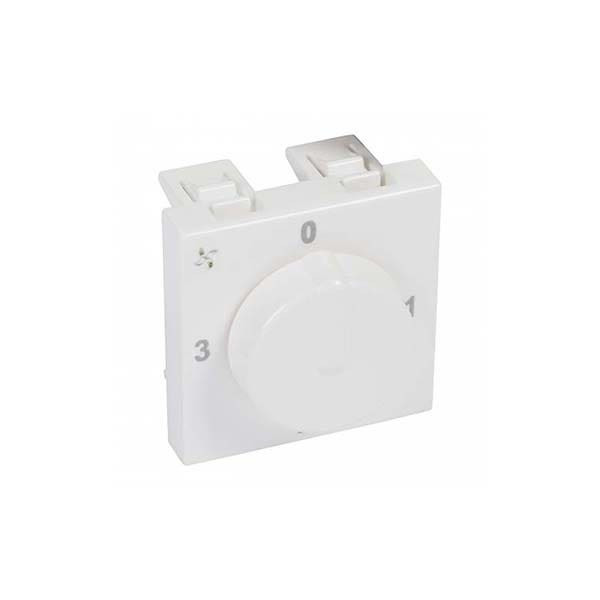 LEGRAND - Fan Controller Arteor, AC speed Control, 4 positions, Square, 2 Modules, White