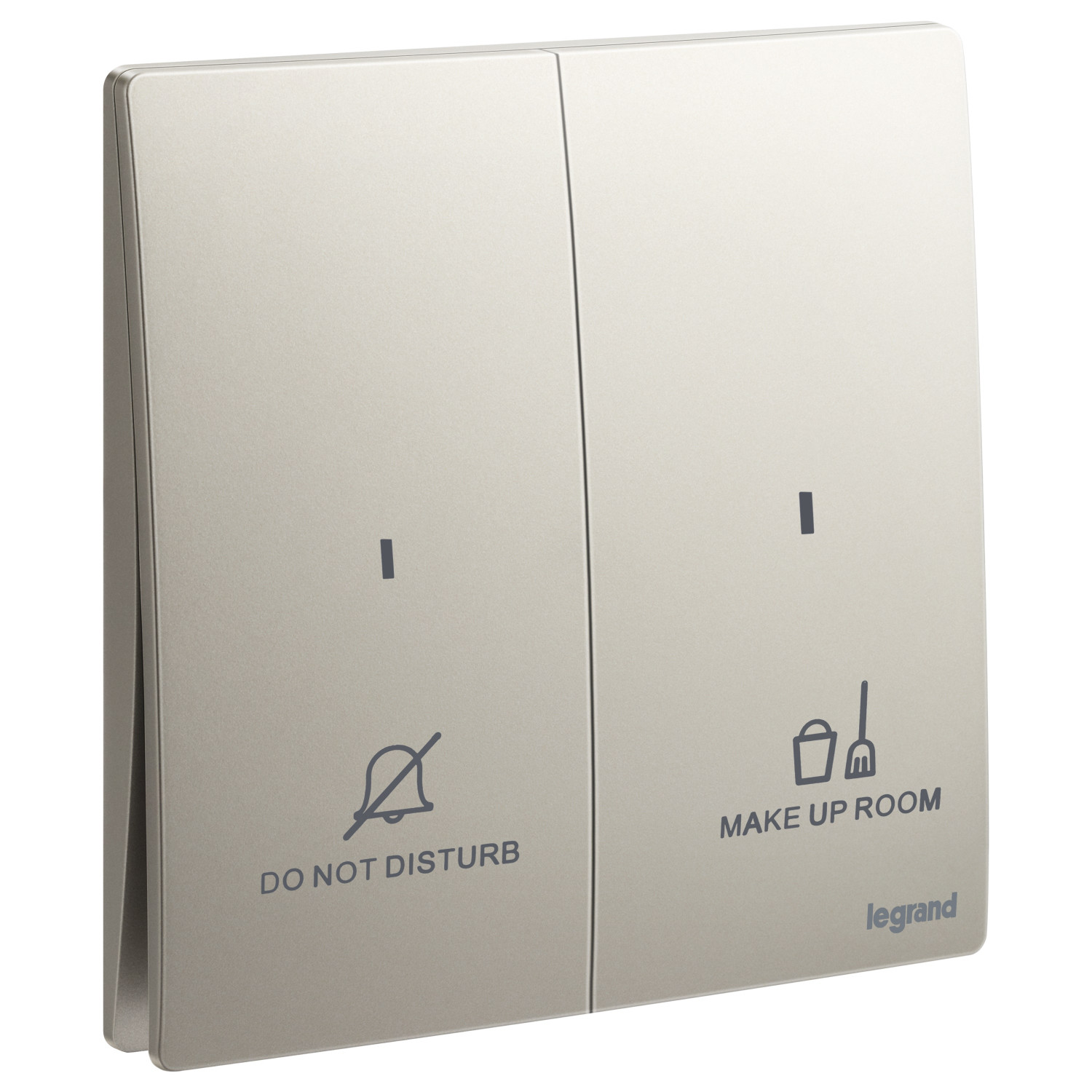 LEGRAND - Switch for Hotel Mallia, Do Not Disturb/Make Up Room, 2 Gang, Champagne
