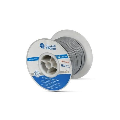 Alfanar- Telephone Cable- Dual core-100ft-4 pair- PVC