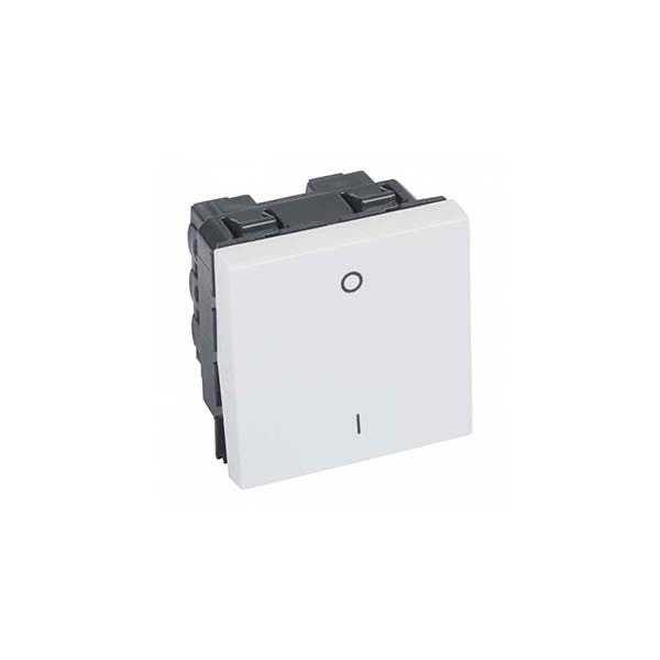 LEGRAND - Double Pole Switch Arteor, 10A, Square, 2 Modules, White