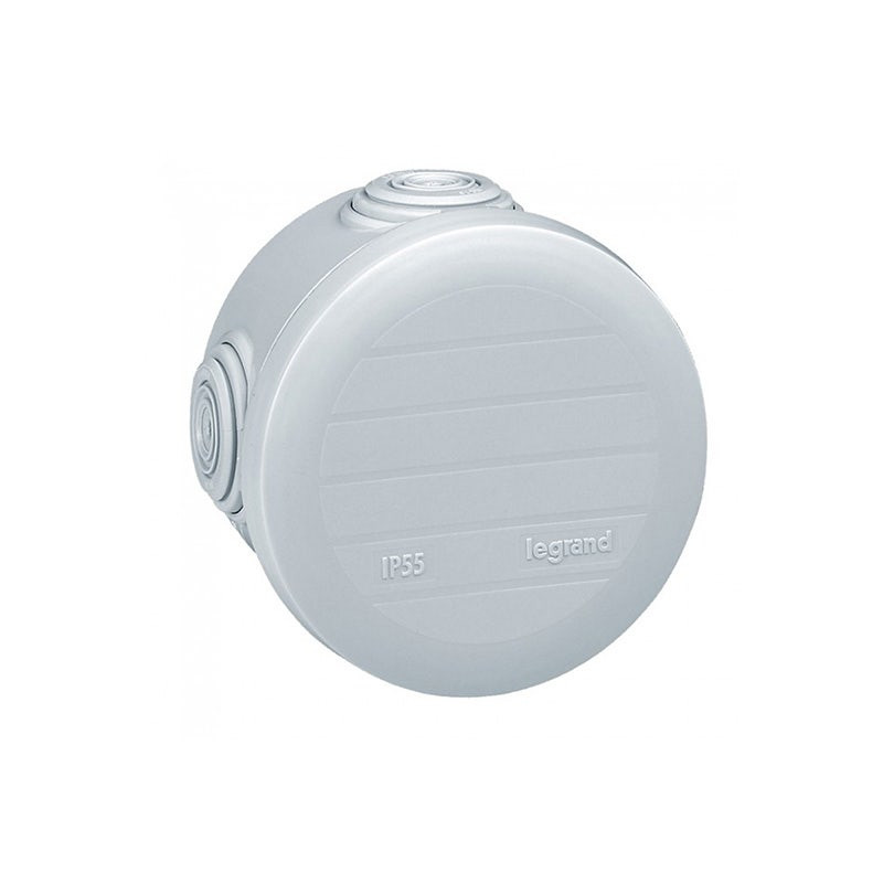 ليجراند - علبة التوصيل Plexo، 4 فتحة، IP55 IK07، دائري Ø70mm، ارتفاع 45mm، White