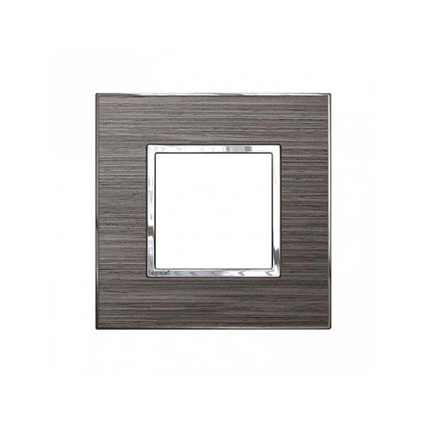 LEGRAND - Plate Arteor, BS, Square, 2 Modules, Wood Grey Oak