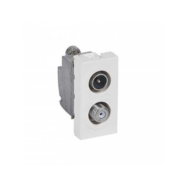 LEGRAND - TV Socket Arteor, TV-SAT Shielded, 0-2400Hz, 1 Module, White