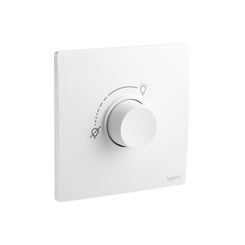 LEGRAND - Incandescent Dimmer Mallia Senses, 1 Gang, 2 Way, 40-500W, 230V, Matt White