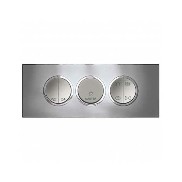 LEGRAND - 2-Way Push-Button Aretor, for Bed Lights, Round, 2 Modules, Magnesium