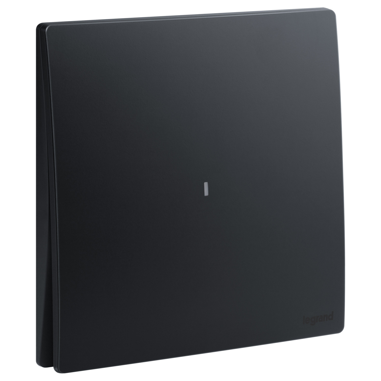 LEGRAND - Double Pole Switch Mallia, 1 Gang, 1 Way with LED Power Indicator, 20 AX, 250 V~, Matt Black