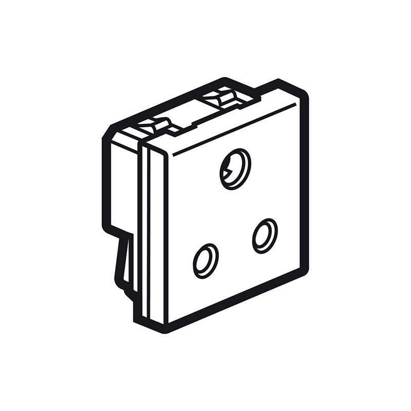 LEGRAND - Socket Outlet Arteor, BS 546, 5A 250V, 2P+E, 2 Modules, Magnesium