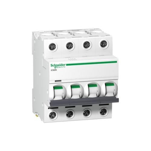 Schneider- MCB Breaker- 4P- 40A- 6000A -10kA- Acti9 iC60N Disbo