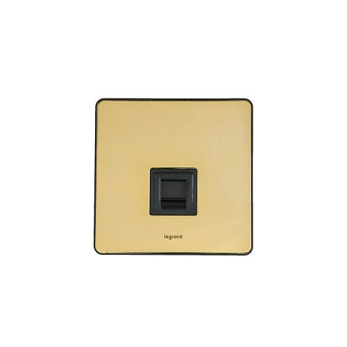 LEGRAND - Data Socket CAT 6 RJ45 Single, BS Gold, Sleek