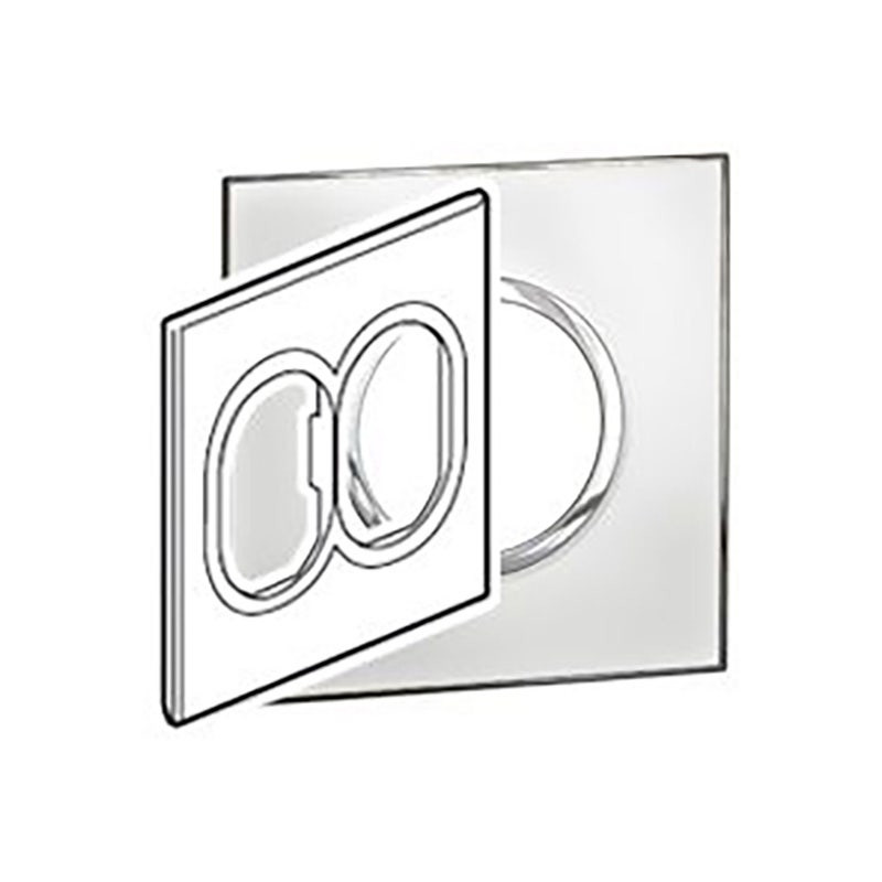 LEGRAND - Plate Arteor, Italian/US, 2x3 Modules, Round, 4"x4", Mirror White